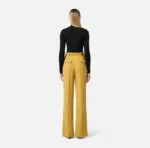 Elisabetta Franchi pantalon de crepe ligero con cinturon - Imagen 6