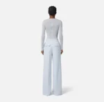 Elisabetta Franchi pantalon de crepe ligero con cinta logotipo - Imagen 5