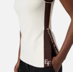 Elisabetta Franchi top de viscosa con bandas brillantes - Imagen 4
