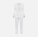 Elisabetta Franchi traje de crepe de cierre simple - Imagen 2