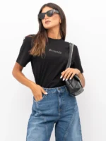 Pinko camiseta oversize negra