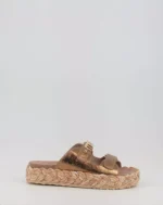 Mou Raffia Briad sandal leather