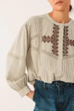 Indi&Cold camisa bordada etnica - Imagen 2