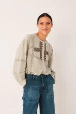 Indi&Cold camisa bordada etnica - Imagen 4