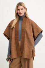 Twinset poncho logos camel