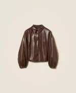 Twinset chaqueta de efecto piel con cuello camisero - Imagen 7