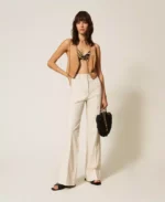 Twinset pantalon de pierna ancha de bull