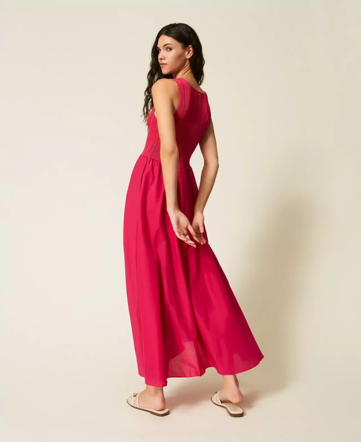 Twinset vestido largo con corpiño de punto - Imagen 3