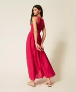 Twinset vestido largo con corpiño de punto - Imagen 3