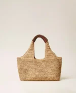 Twinset bolso hobo de rafia