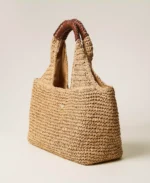 Twinset bolso hobo de rafia - Imagen 2