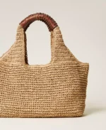 Twinset bolso hobo de rafia - Imagen 3