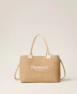 Twinset bolso shopper de efecto rafia