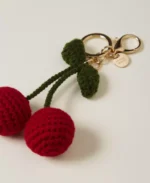 Twinset llavero con cerezas de ganchillo - Imagen 2