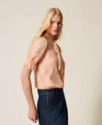 Twinset camisa de encaje con lazo - Imagen 2
