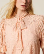 Twinset camisa de encaje con lazo - Imagen 4