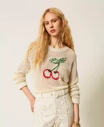 Twinset jersey con bordado de cereza a mano - Imagen 2