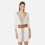 Elisabetta Franchi vestido de punto con bandas a rayas - Imagen 3
