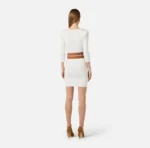 Elisabetta Franchi vestido de punto con bandas a rayas - Imagen 5