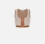 Elisabetta Franchi top de chenilla con punto gofre