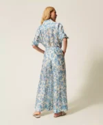Twinset pantalon palazzo de flores - Imagen 3
