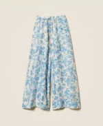 Twinset pantalon palazzo de flores - Imagen 5