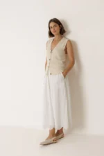 Indi&Cold falda midi bordada - Imagen 4