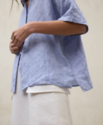 Ecoalf camisa Melania rayas azul/blanco - Imagen 2