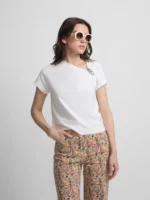 Silbon camiseta woman nudo aplique blanca