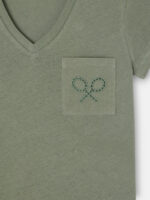 Silbon camiseta woman bolsillo raqueta verde - Imagen 2