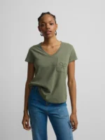 Silbon camiseta woman bolsillo raqueta verde