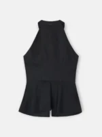 Silbon chaleco lazos lino negro - Imagen 5