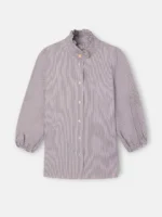 Silbon camisa manga farol rayas marrones - Imagen 5