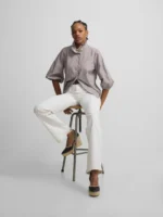Silbon camisa manga farol rayas marrones - Imagen 3