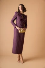 Coosy vestido Yetta berenjena - Imagen 2