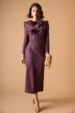 Coosy vestido Yetta berenjena - Imagen 3